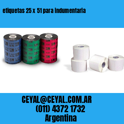 etiquetas 25 x 51 para indumentaria