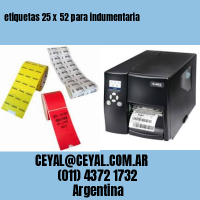 etiquetas 25 x 52 para indumentaria