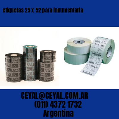 etiquetas 25 x 52 para indumentaria
