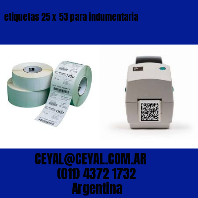 etiquetas 25 x 53 para indumentaria