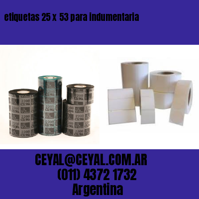etiquetas 25 x 53 para indumentaria