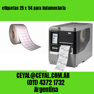 etiquetas 25 x 54 para indumentaria