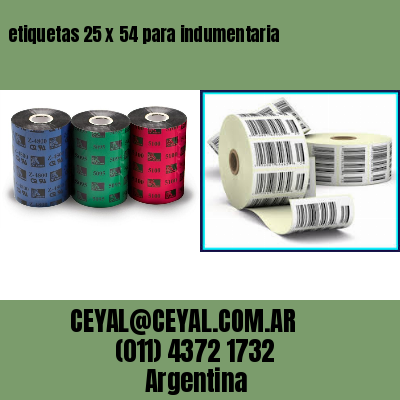 etiquetas 25 x 54 para indumentaria