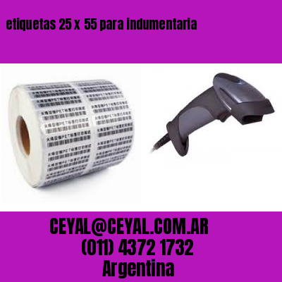 etiquetas 25 x 55 para indumentaria