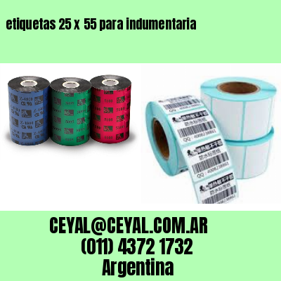 etiquetas 25 x 55 para indumentaria