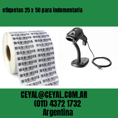 etiquetas 25 x 56 para indumentaria