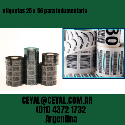 etiquetas 25 x 56 para indumentaria