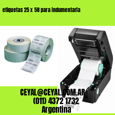etiquetas 25 x 58 para indumentaria
