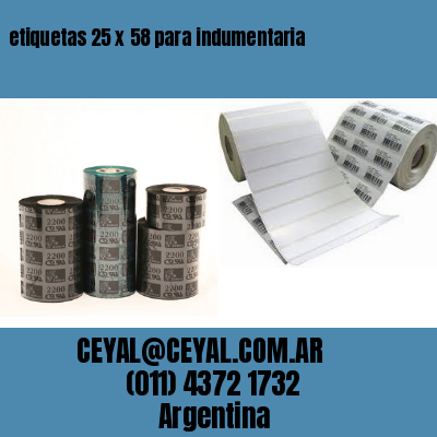 etiquetas 25 x 58 para indumentaria