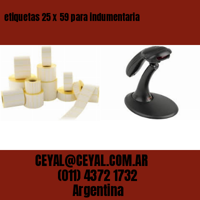 etiquetas 25 x 59 para indumentaria