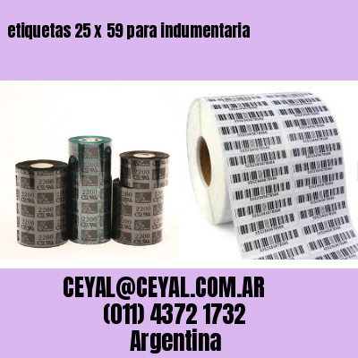 etiquetas 25 x 59 para indumentaria