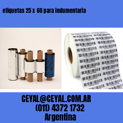 etiquetas 25 x 60 para indumentaria
