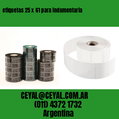 etiquetas 25 x 61 para indumentaria
