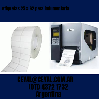 etiquetas 25 x 62 para indumentaria