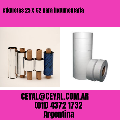 etiquetas 25 x 62 para indumentaria