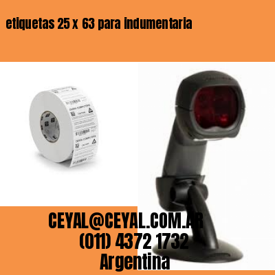 etiquetas 25 x 63 para indumentaria