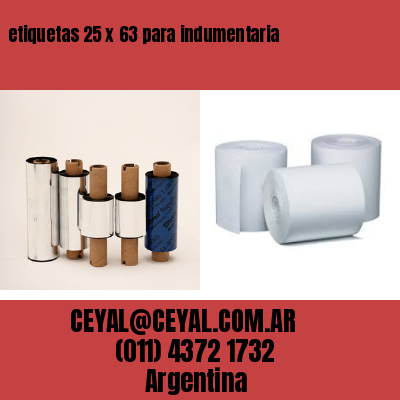 etiquetas 25 x 63 para indumentaria