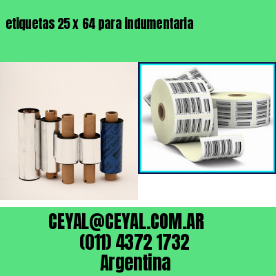 etiquetas 25 x 64 para indumentaria