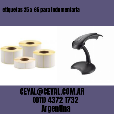 etiquetas 25 x 65 para indumentaria