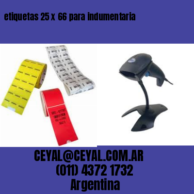 etiquetas 25 x 66 para indumentaria