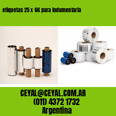 etiquetas 25 x 66 para indumentaria