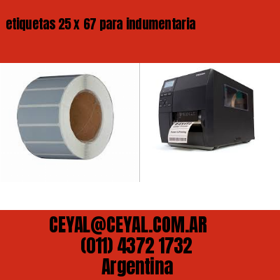 etiquetas 25 x 67 para indumentaria
