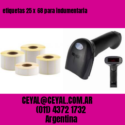 etiquetas 25 x 68 para indumentaria