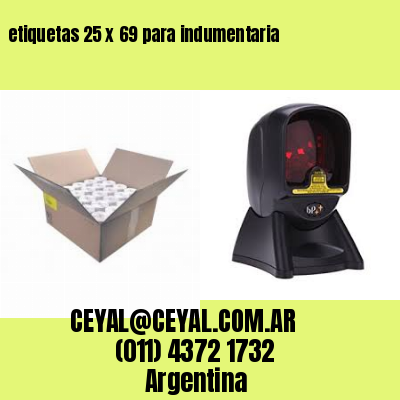 etiquetas 25 x 69 para indumentaria