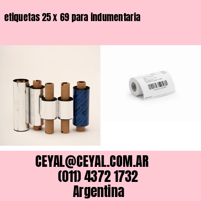 etiquetas 25 x 69 para indumentaria