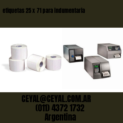 etiquetas 25 x 71 para indumentaria