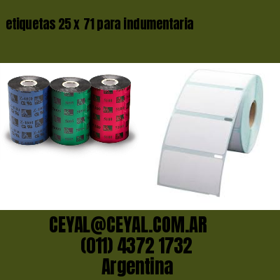 etiquetas 25 x 71 para indumentaria