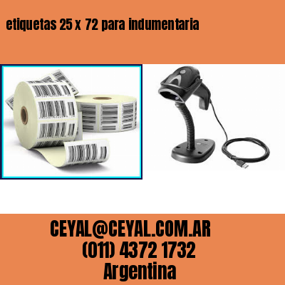 etiquetas 25 x 72 para indumentaria