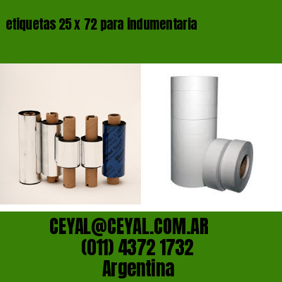 etiquetas 25 x 72 para indumentaria