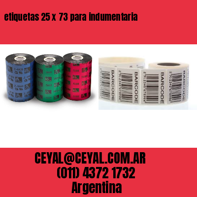 etiquetas 25 x 73 para indumentaria