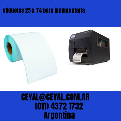 etiquetas 25 x 74 para indumentaria