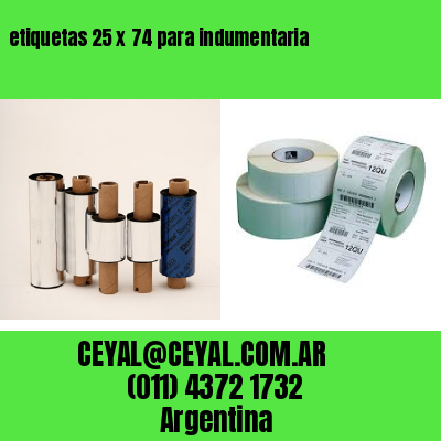 etiquetas 25 x 74 para indumentaria