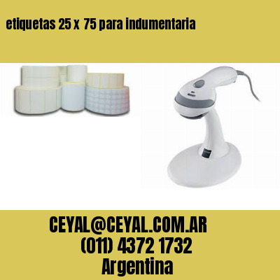 etiquetas 25 x 75 para indumentaria