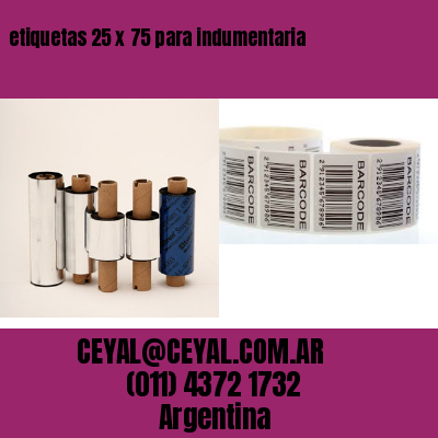 etiquetas 25 x 75 para indumentaria