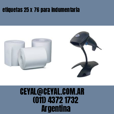 etiquetas 25 x 76 para indumentaria