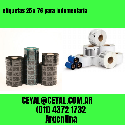 etiquetas 25 x 76 para indumentaria