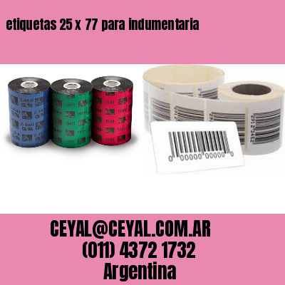 etiquetas 25 x 77 para indumentaria
