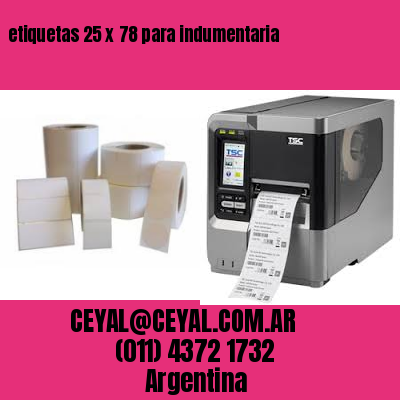 etiquetas 25 x 78 para indumentaria