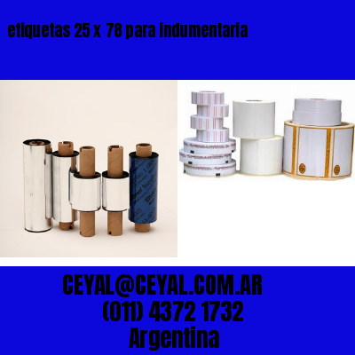 etiquetas 25 x 78 para indumentaria