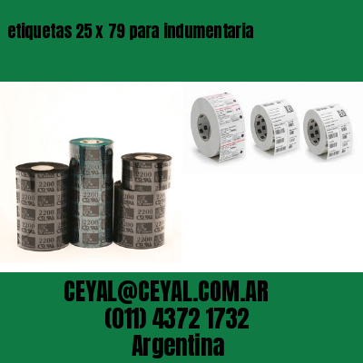 etiquetas 25 x 79 para indumentaria