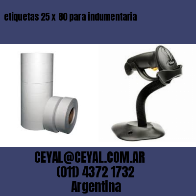 etiquetas 25 x 80 para indumentaria