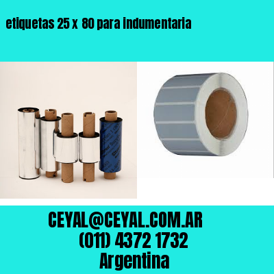 etiquetas 25 x 80 para indumentaria