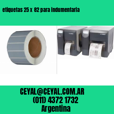etiquetas 25 x 82 para indumentaria