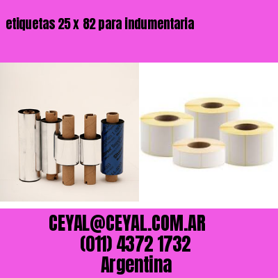 etiquetas 25 x 82 para indumentaria