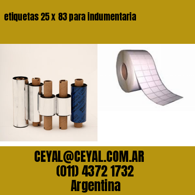 etiquetas 25 x 83 para indumentaria