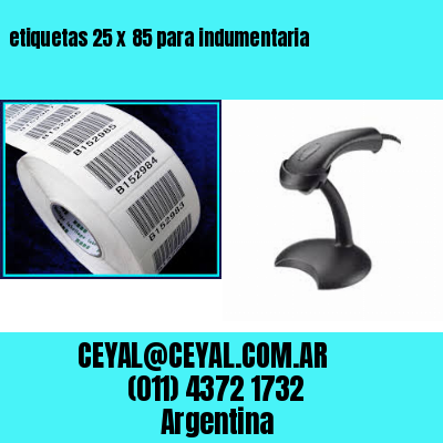 etiquetas 25 x 85 para indumentaria